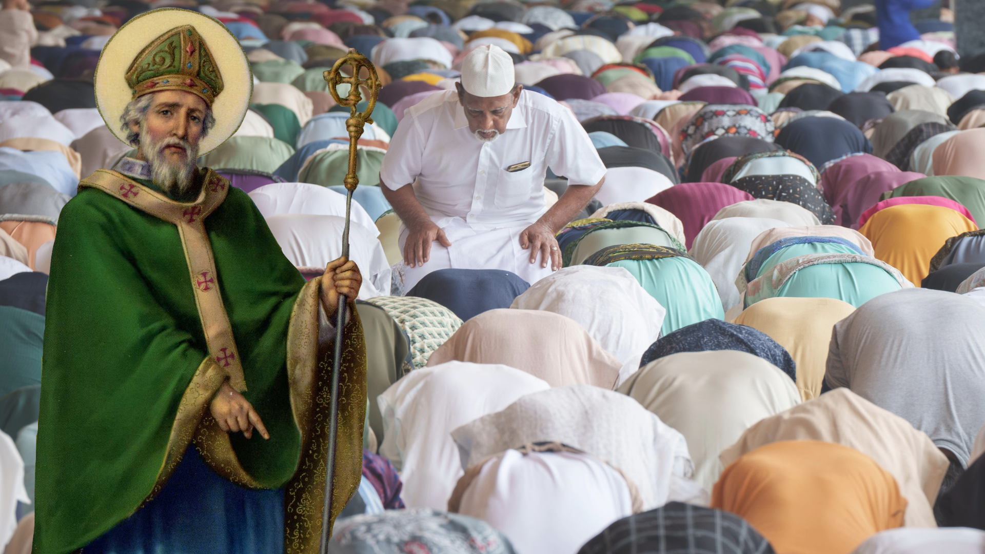 St. Patrick Descends From Heaven to Rid Ireland of Snakes Once Again