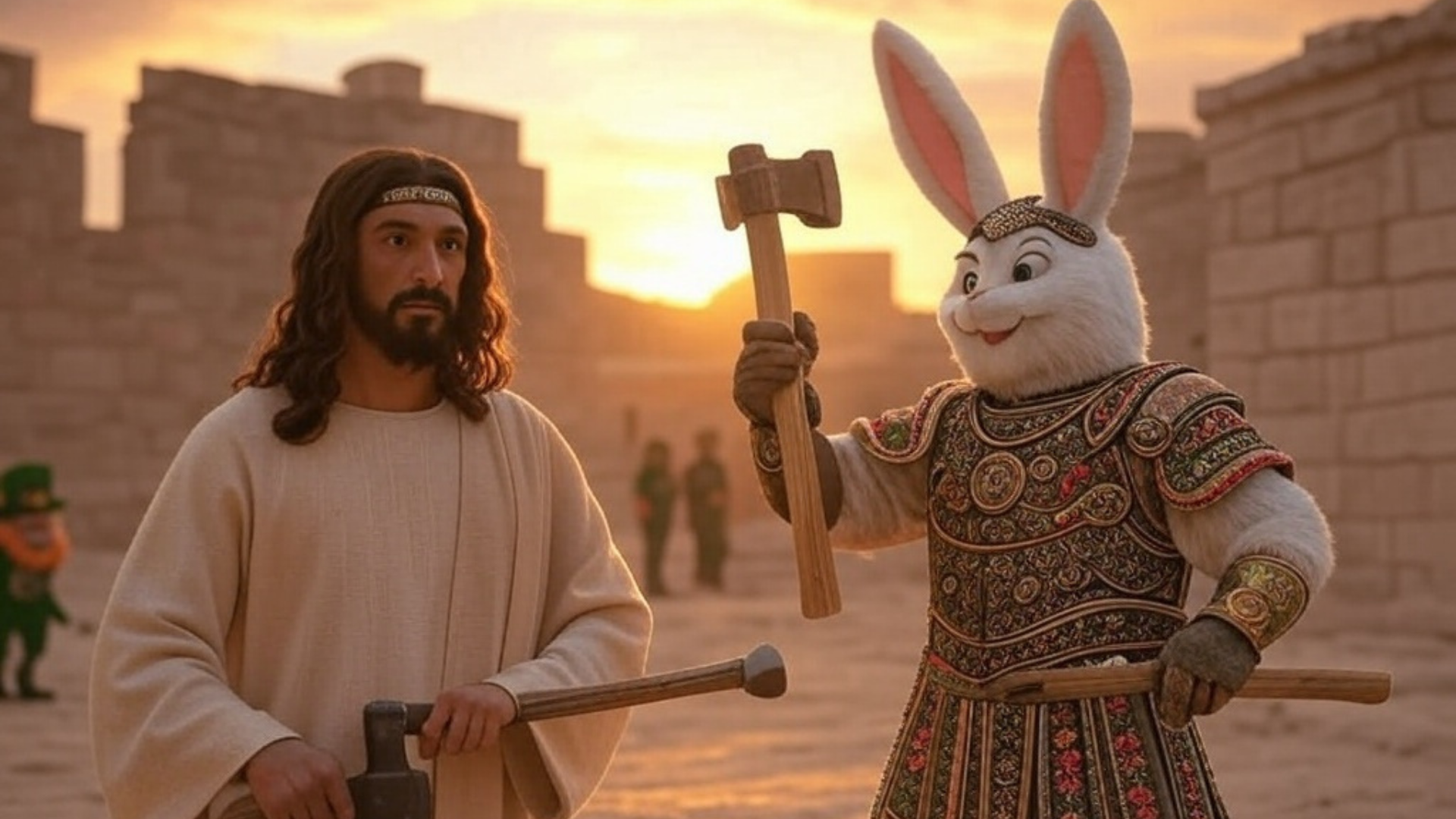 Trump Recounts Favorite Bible Verse Where Jesus and the Easter Bunny Battle Leprechauns to Save Judea